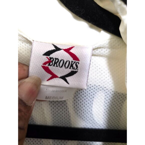 VTG Brooks Y2K Team Washington 90S Yellow & White Jacket Medium Lightweight Wind - Picture 5 of 9
